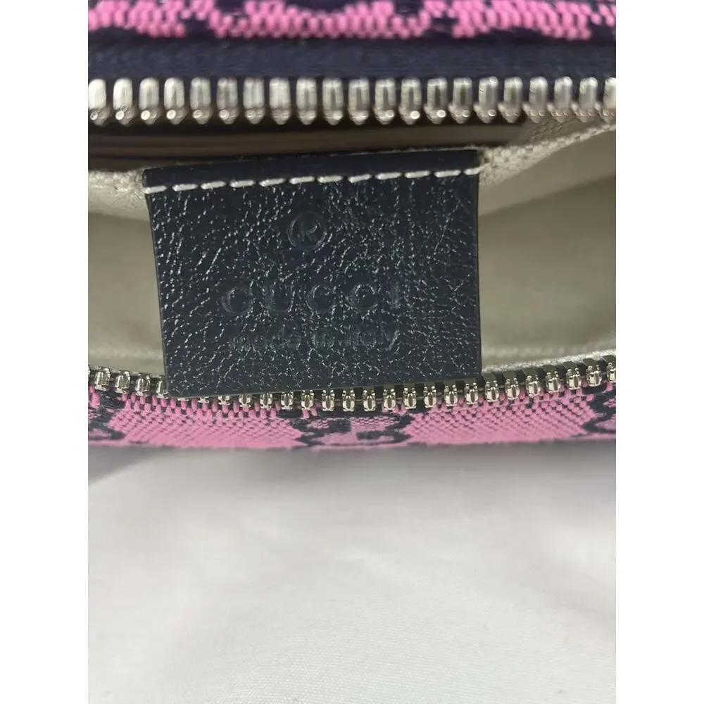 Gucci GG Marmont Shoulder Bag Diagonal Quilted GG Canvas Pink SPB JA-335380